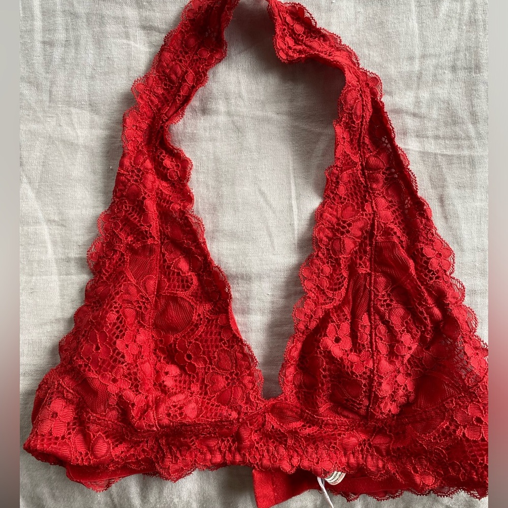 Red Free People Bralette